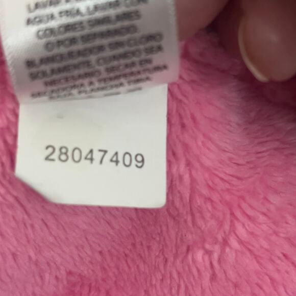 Danskin Now Pink & Gray Fuzzy Women's Jacket Coat with Side Pockets L/G 12-14 - Picture 6 of 12